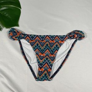 NEW ViX [ Medium ] Chevron Loop Bikini Bottom in Green/‎ Orange